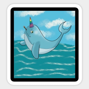 Party on Narwhal Sticker